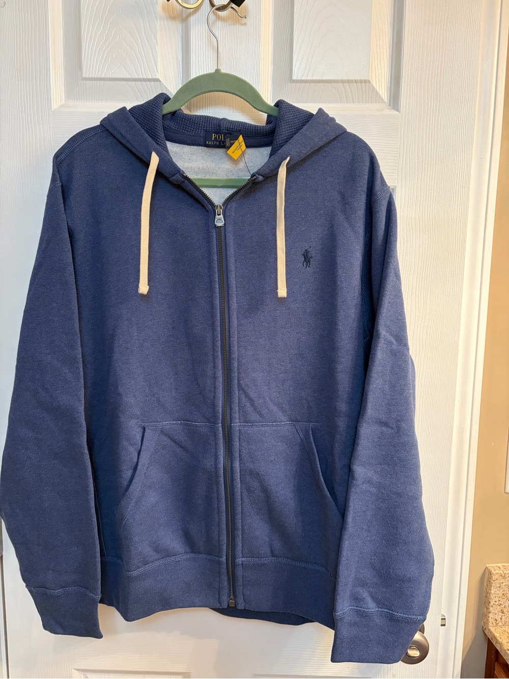 Men’s Polo by Ralph Lauren heather blue Zip-Up Hoodie